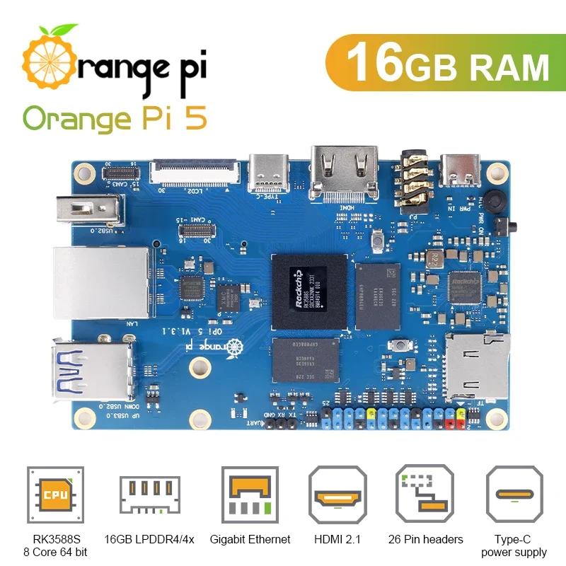  5 ̱  ǻ, RK3588S  PCIE , ܺ  6.0 + BT5.0 SSD,   5 SBC, 16GB RAM
